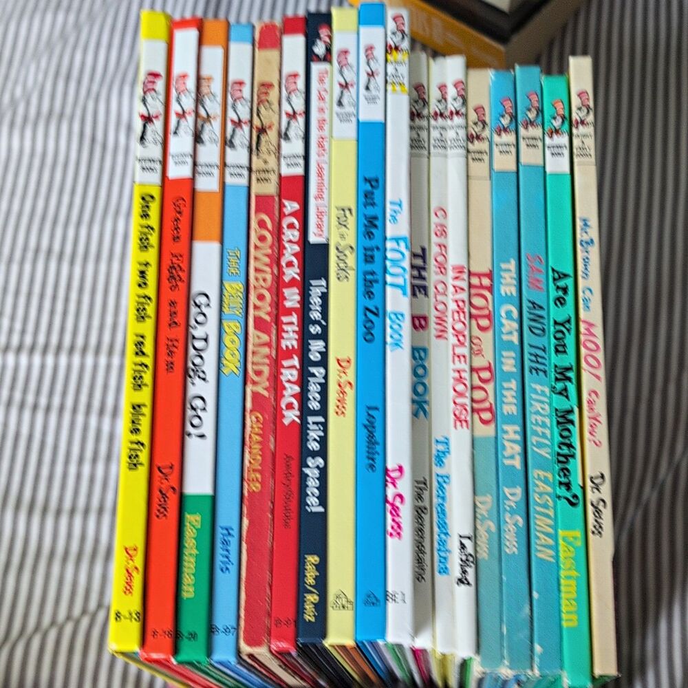 Lot of 18 Vintage Dr Seuss Hardback Books Cat In The Hat Beginner Early Prints